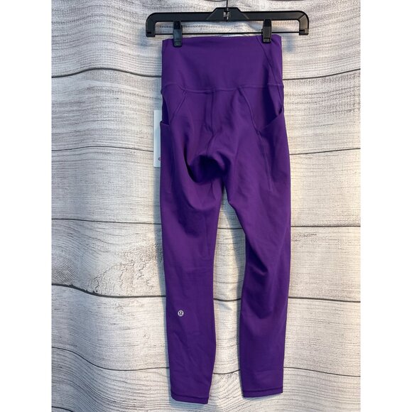 NWT Lululemon Wunder Train HR Tight 25" College Purple Leggings Size 4 - Picture 3 of 4